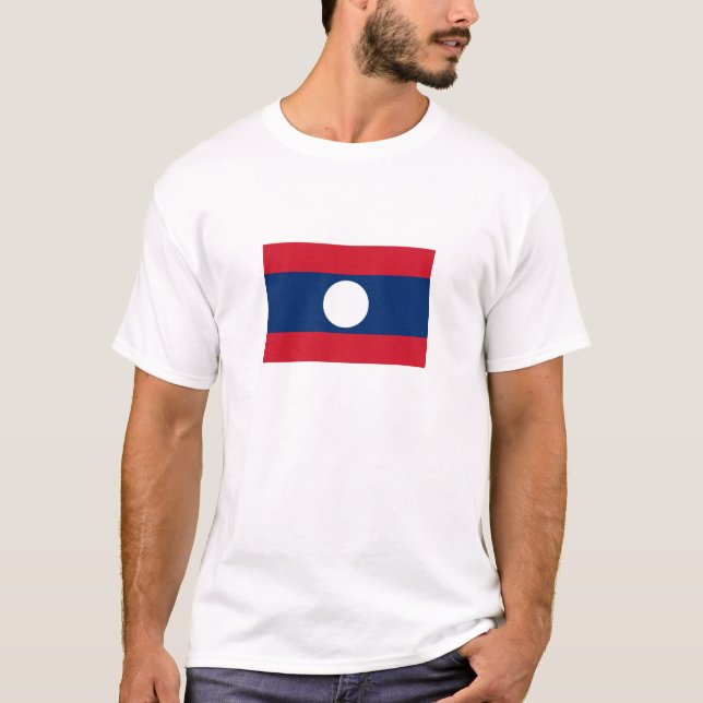 T-shirt Drapeau du Laos (Devant)