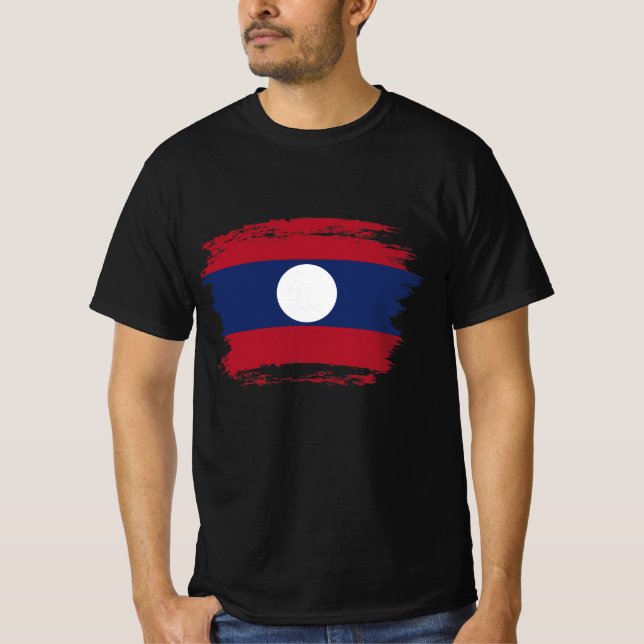 T-shirt Drapeau du Laos (Devant)
