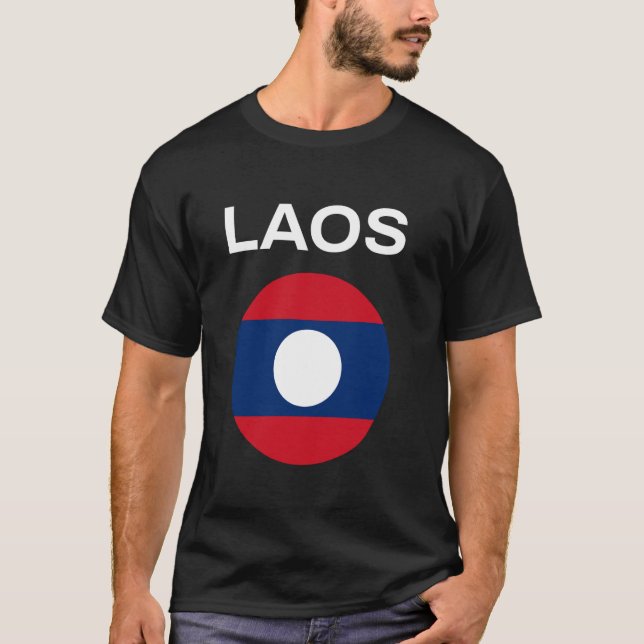 T-shirt Drapeau du Laos Moderne (Devant)