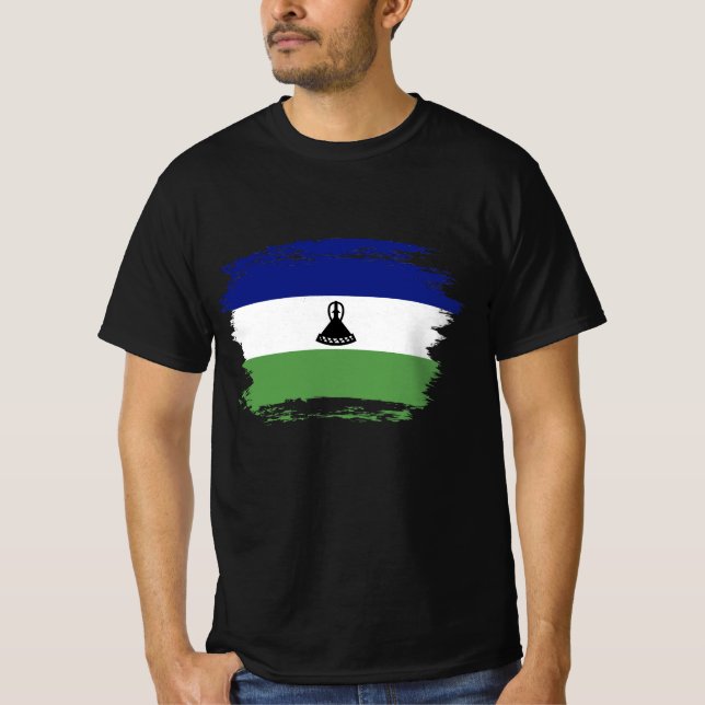 T-shirt drapeau du Lesotho (Devant)