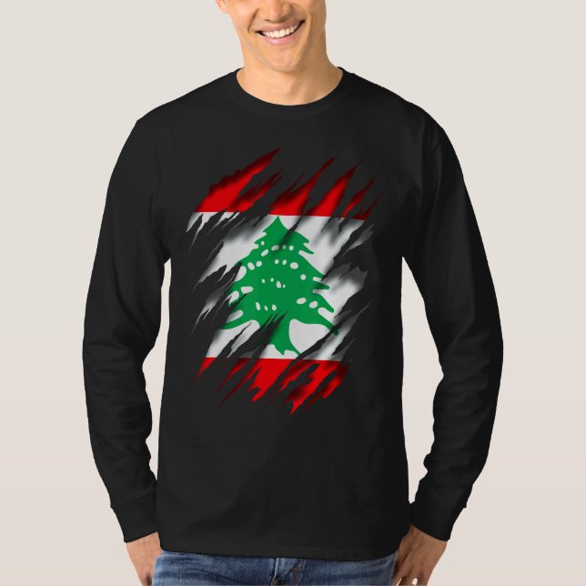 T-shirt Drapeau du Liban (Devant)