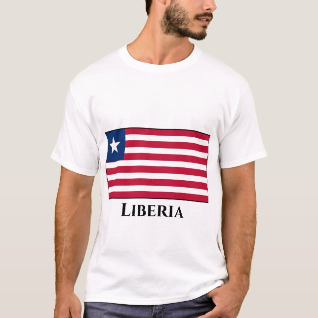 T-shirt Drapeau du Libéria (Devant)
