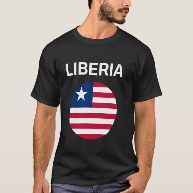 T-shirt Drapeau du Liberia Moderne (Devant)