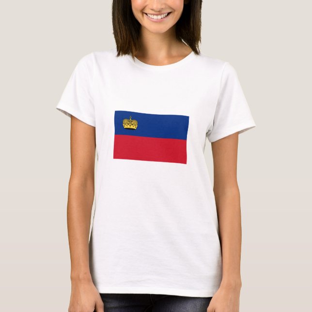 T-shirt Drapeau du Liechtenstein (Devant)