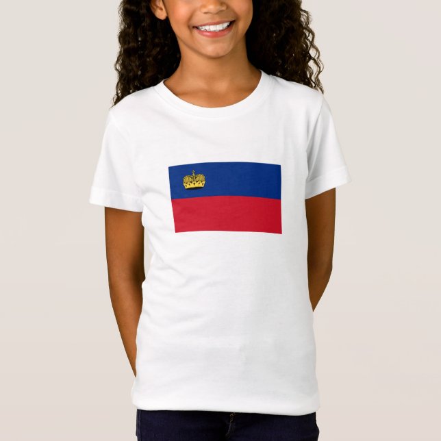 T-Shirt Drapeau du Liechtenstein (Devant)