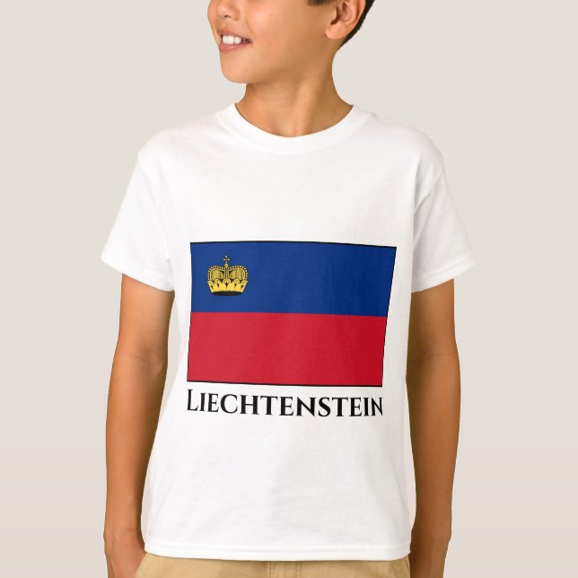 T-shirt Drapeau du Liechtenstein (Devant)