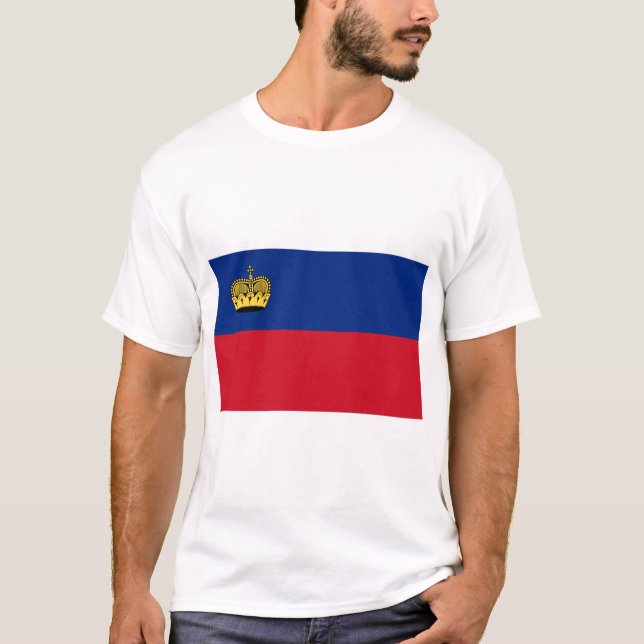 T-shirt Drapeau du Liechtenstein (Devant)
