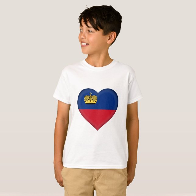 T-shirt Drapeau du Liechtenstein (Devant entier)