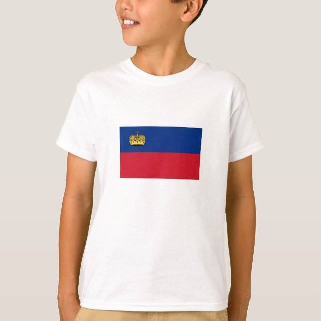 T-shirt Drapeau du Liechtenstein (Devant)