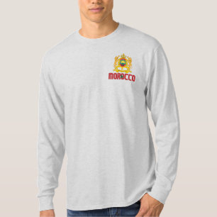 T-shirt Drapeau du Maroc et Armoiries Patriotique