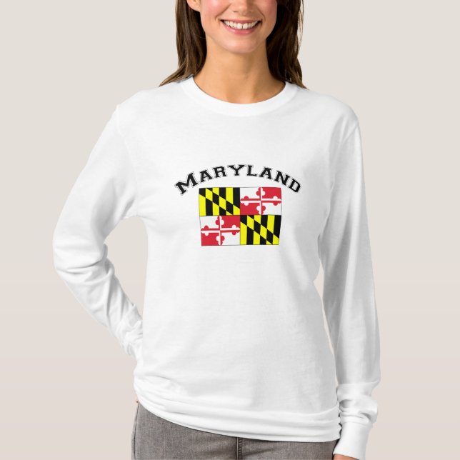 T-shirt Drapeau du Maryland (Devant)