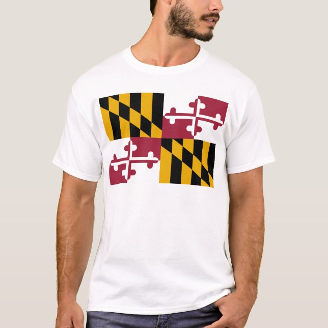 T-shirt Drapeau du Maryland (Devant)
