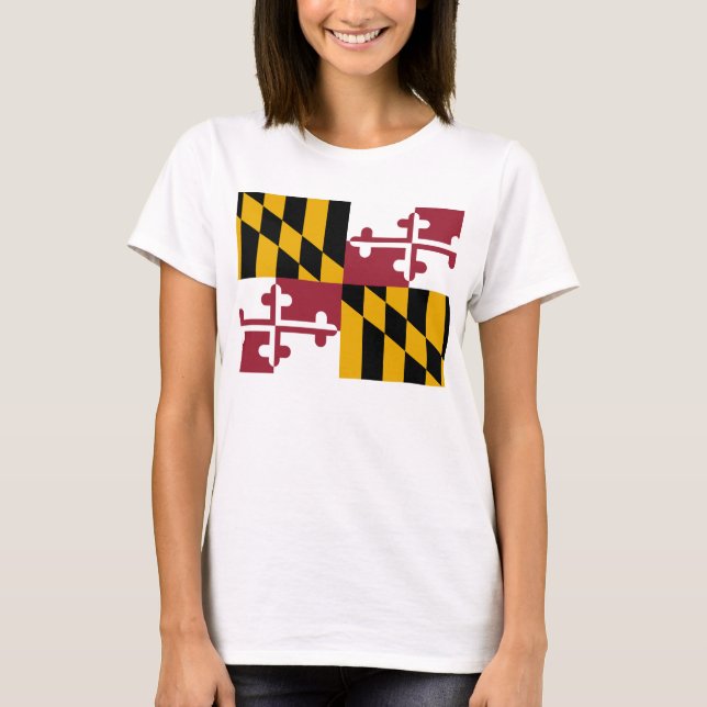 T-shirt Drapeau du Maryland (Devant)
