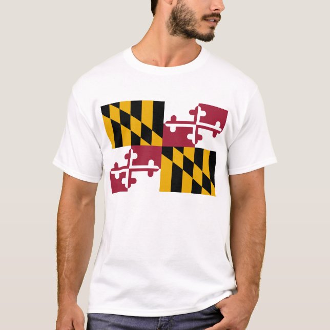 T-shirt Drapeau du Maryland (Devant)