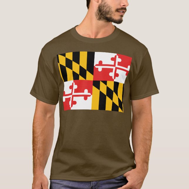T-shirt Drapeau du Maryland (Devant)