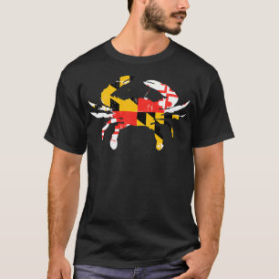 T-shirt Drapeau du Maryland Crabe en détresse 1