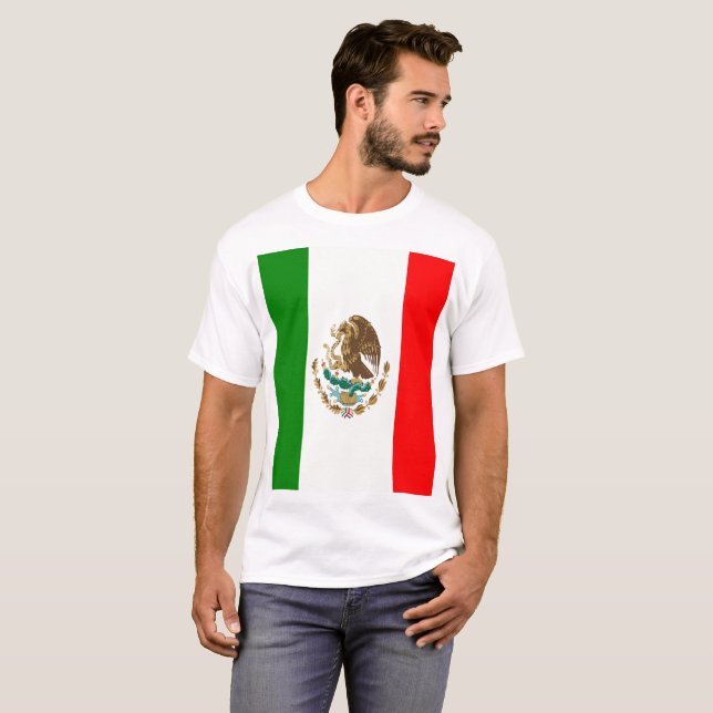 T-shirt Drapeau du Mexique (Devant entier)