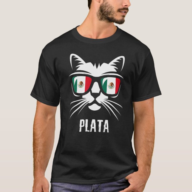 T-shirt Drapeau du Mexique Chat Dicton Mexicain 4 (Devant)