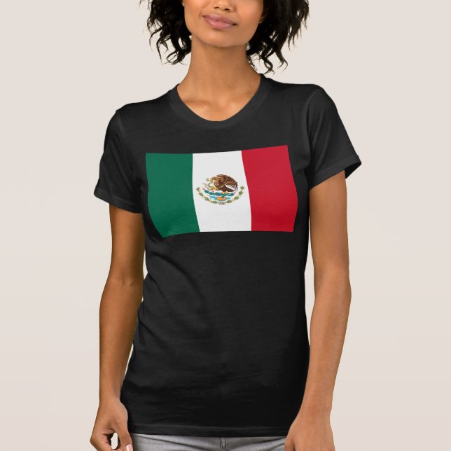 T-shirt Drapeau du Mexique, Drapeau de la République mexic (Devant)