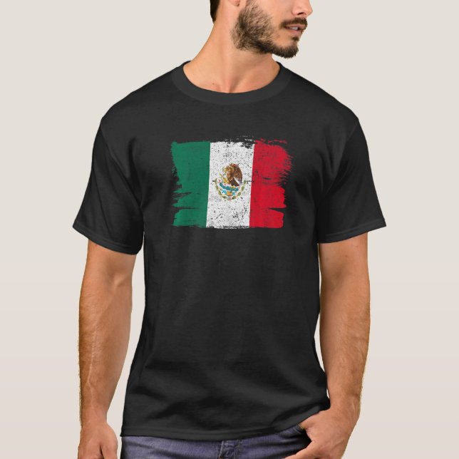 T-shirt Drapeau du Mexique Fierté Amitié Fierté Paix Vinta (Devant)