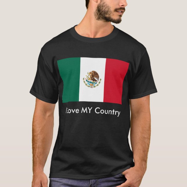 T-shirt Drapeau du Mexique l'amour de Zazzle I de MUSÉE (Devant)