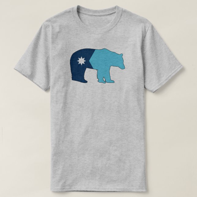 T-shirt Drapeau du Minnesota ours (Design devant)
