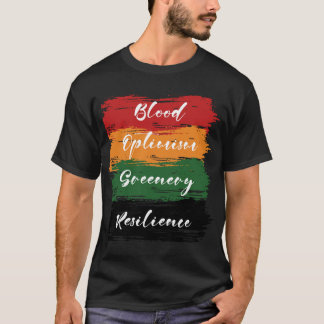 T-shirt drapeau du mois de l'histoire des Noirs avec des m