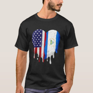 T-shirt Drapeau du Mois du patrimoine hispanique nicaragua