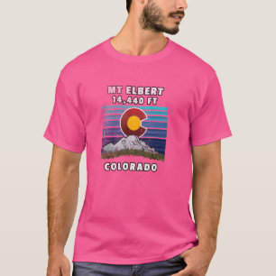 T-shirt Drapeau du mont Elbert Colorado