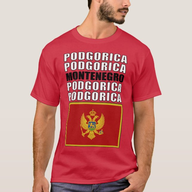 T-shirt Drapeau du Monténégro (Devant)