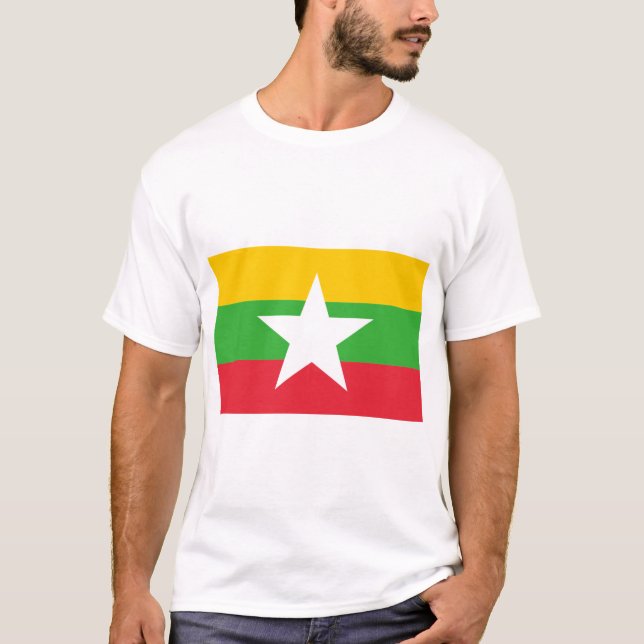T-shirt Drapeau du Myanmar (Devant)