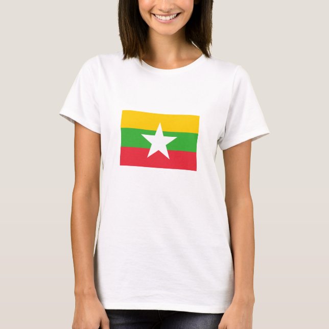 T-shirt Drapeau du Myanmar (Devant)