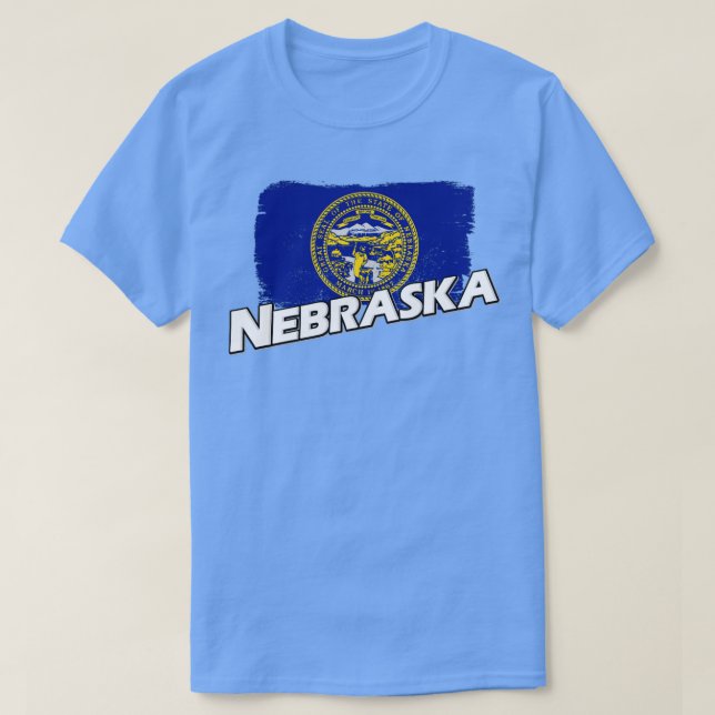 T-shirt Drapeau du Nebraska (Design devant)