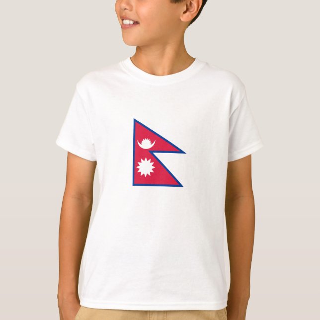 T-shirt Drapeau du Népal (Devant)