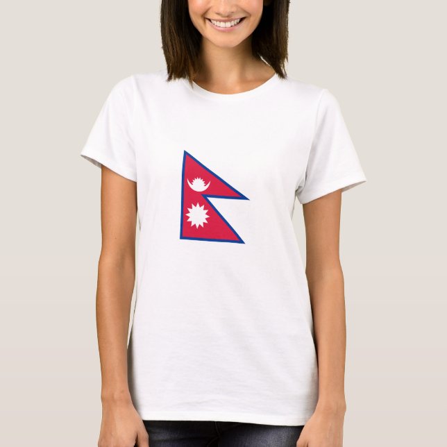 T-shirt Drapeau du Népal (Devant)