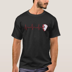 T-shirt Drapeau du Népal Battement de coeur EKG Patriotiqu
