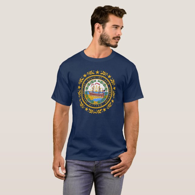 T-shirt Drapeau du New Hampshire (Devant entier)