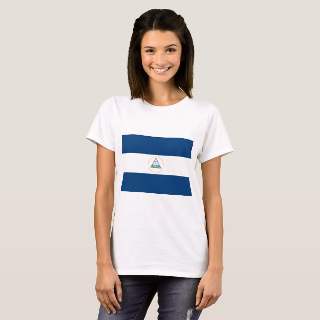 T-shirt Drapeau du Nicaragua (Devant entier)