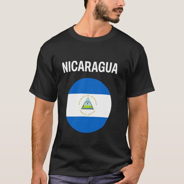 T-shirt Drapeau du Nicaragua Moderne (Devant)