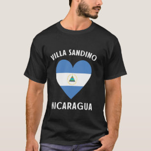 T-shirt Drapeau du Nicaragua Villa Sandino Cœur de Ville