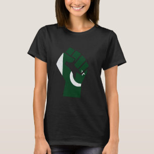 T-shirt Drapeau du Pakistan Racines pakistanaises Poing le