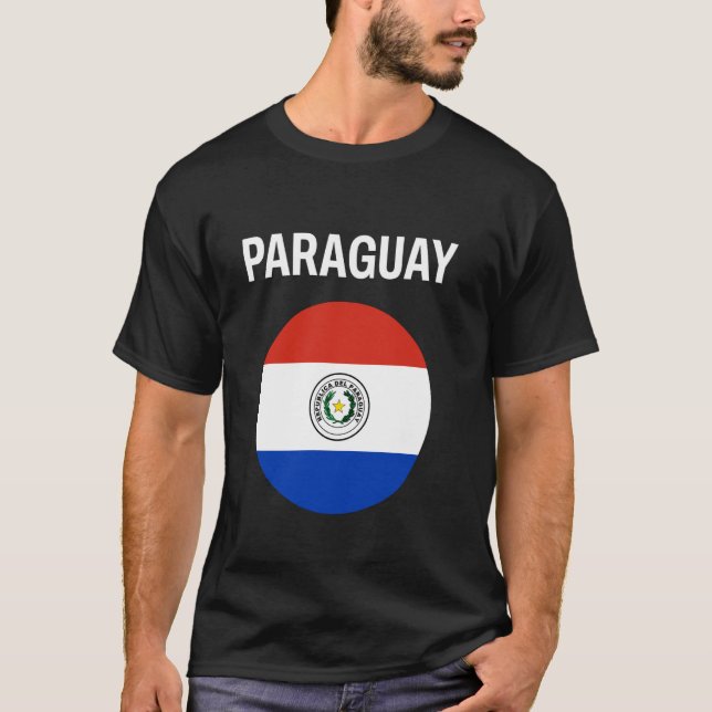 T-shirt Drapeau du Paraguay Moderne (Devant)