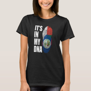 T-shirt Drapeau du patrimoine ADN mélange bélizien et malg