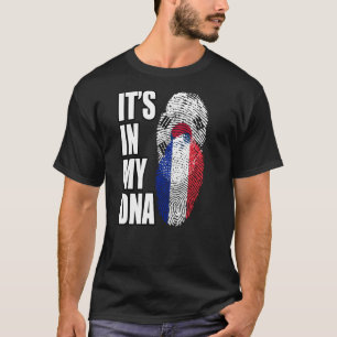 T-shirt Drapeau du patrimoine ADN mélangé entre la France 