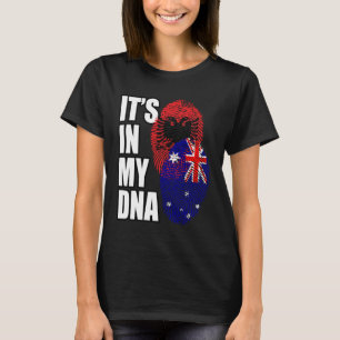 T-shirt Drapeau du patrimoine ADN mixte albanais et austra