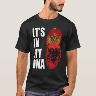 T-shirt Drapeau du patrimoine ADN mixte albanais et montén