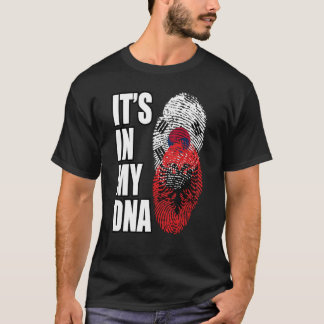 T-shirt Drapeau du patrimoine ADN mixte albanais et sud-co