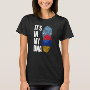 T-shirt Drapeau du patrimoine ADN mixte arménien et micron