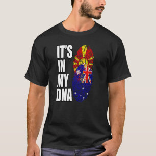 T-shirt Drapeau du patrimoine ADN mixte australien et macé