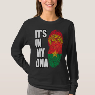 T-shirt Drapeau du patrimoine ADN mixte burkinabé et kirgh